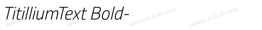 TitilliumText Bold字体转换